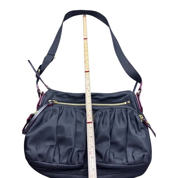 MZ Wallace Black Nylon Crossbody Bag With Red Interior - Picture 8 of 11